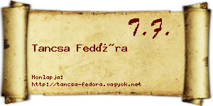Tancsa Fedóra névjegykártya